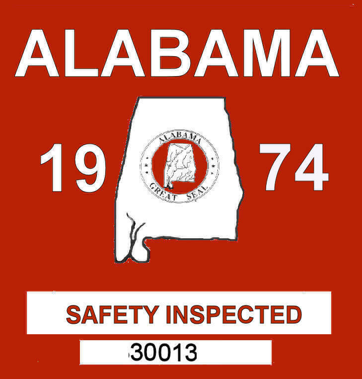(image for) 1974 Alabama Safety Check Sticker